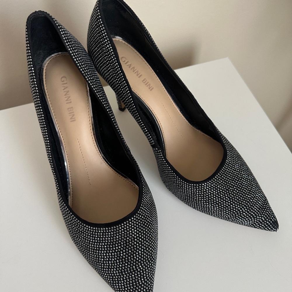 Gianni Bini Black and Silver Heels - Picture 6 of 10